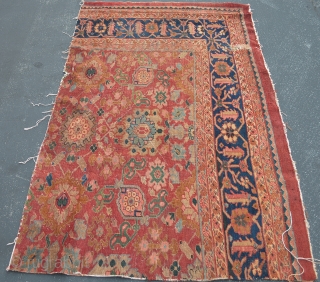 Persian Mahal Fragment rug size 3.7x6.9                           