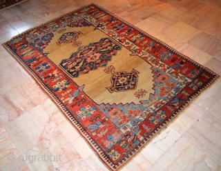 Unique Kurdish(Bijar) Rug Circa 1800 ( In good conditions) 
size 4.4 x 6.4 (134 x 195 cm)                