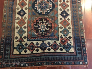 Antique Kazak Rug Circa 1880 need same work 
size is 3x6 (91.cm x 182.cm) 
Price $650.00                 