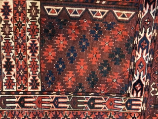 Nice Turkman Circa 1900 in good conditions no repair and has abrash on the top border of the rug. 
no colors run any questions ask. 
size is 4.9X6 (142.2cm X 180.4cm)
  