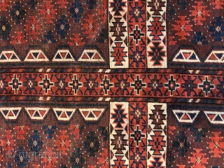 Nice Turkman Circa 1900 in good conditions no repair and has abrash on the top border of the rug. 
no colors run any questions ask. 
size is 4.9X6 (142.2cm X 180.4cm)
  