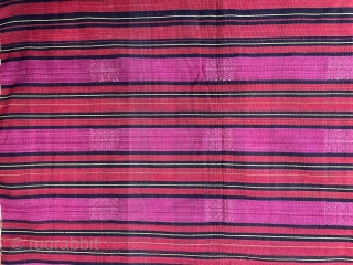 Burmese shawl, similar to those of the Naga,  handwoven of cotton possibly with an admixture of hemp, as it is rather stiff. Acquired in a village in NW Burma with several  ...