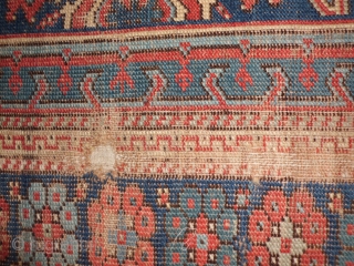 Anatolian Ushak fragment mounted on cotton XVIII th.century.Size 200x300 cm                       