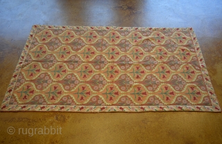 Antique English or European flat weave. 3-7" x 6-6"                        