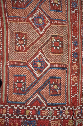 Very nice antique, I believe, Konya Region mixed technique/ kelim with embroidery. 5-5" x 8-7", Circa 1880. I am selling this for a client, it has been in the same collection for  ...