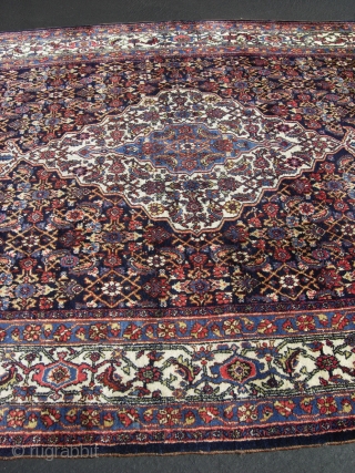 Basically mint 1940's Bibikabad main carpet. Size 7-6" x 17-6" . Some nice greens and decorative ivory borders. For the right home. Please ask any questions       