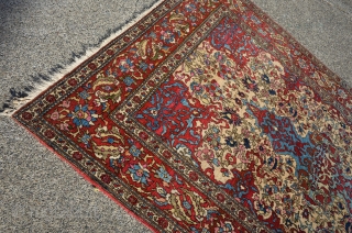 Seasons Greetings from COTIC

Isfahan medallion rug with tons of insect dyed details. 4-1" x 6-10" (122 x 205cm) not including fringe. Circa 1910 -1920. really nice condition, there are a few loops  ...