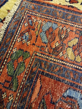 3'3'' x 5'1'' / 100cm x 155cm An over hundred years old Persian rug from the city of Zanjan in northwest Iran.
https://www.instagram.com/carpetusrugs/           