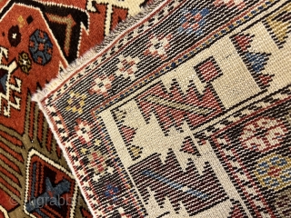 3'7'' x 4'10'' / 110cm x 148cm An antique caucasian bichof rug circa 1920s.
                   