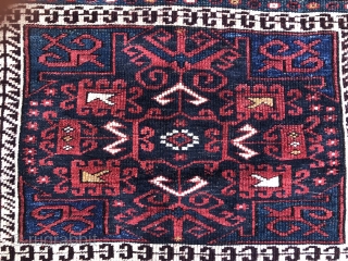 3'11'' x 4'1' / 120cm x 125cm
An Antique Bergama/Pergamon rug from western Anatolia which was woven approximately in the first half of the 19th century. This rug has a quite geometric design,  ...