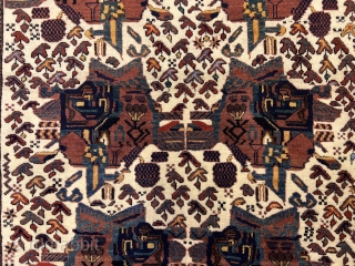 4'11'' x 6'4'' / 152cm x 194cm A Tribal diamond… An antique Persian Rug woven by Afshar people.

https://www.instagram.com/carpetusrugs/

               