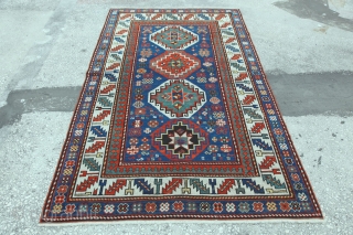 Handsome Moghan-Kazak from Late19th C. (1880-1890) in great condition with a good medium pile.

                   