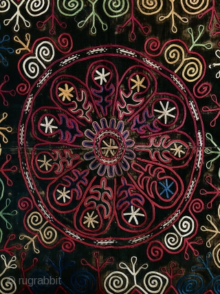 Kirghiz embroidery silk on velvet late 19. C.                         