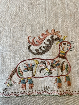 Skyros Island Greek embroidery early 18.C.skirt edge                          