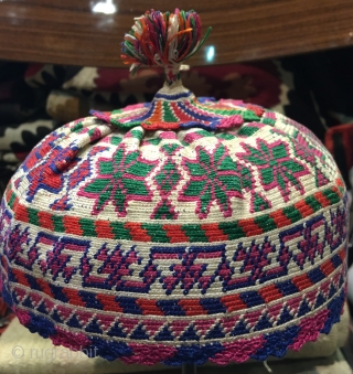 Syrian,silk embroidery hat.                              