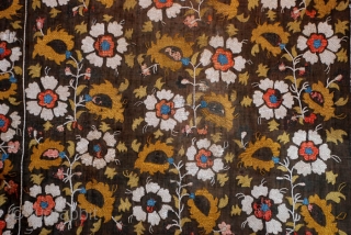 early 19th century Armenian embroidery,silk on cotton,size 95 x92 cm                       