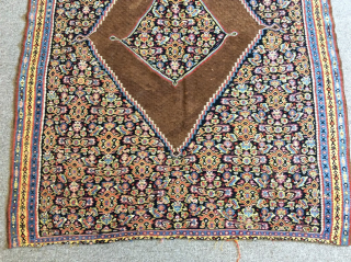 Antique silk fringed Senneh kilim 1,13*1,51                           