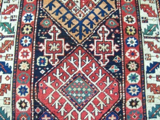 Antique Gendche rug good colours ready for use 1,02*2,81                        