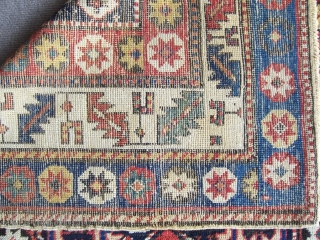 Antique Gendche rug good colours ready for use 1,02*2,81                        