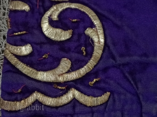 late 19th century western anatolia velvet cepken.
woven with silver thread.                       