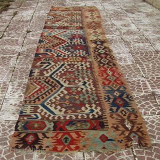  Antique Central Anatolian  Aksaray or Capadocia kilim half
size=396x84                       