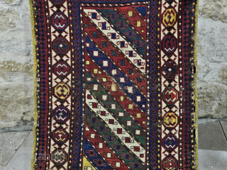 Mid-19th century Antique Caucasian Rug
There are repairs from the past period.
Size:238x96 cm
                     