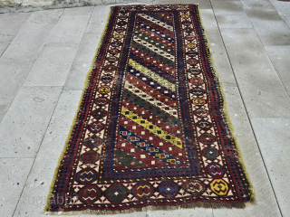 Mid-19th century Antique Caucasian Rug
There are repairs from the past period.
Size:238x96 cm
                     