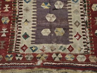mid-18th century 
Antique Anatolian Cappadocia Kilim
Purple ground.
Size:116x90 cm
Email:salaberina@gmail.com                         