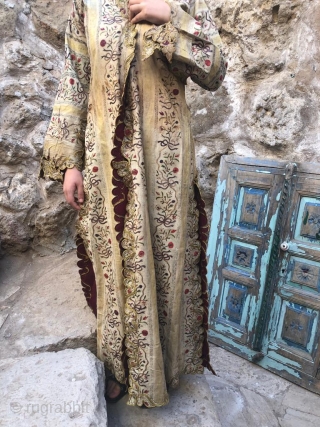 19th century silk embroidered Ottoman dress                           
