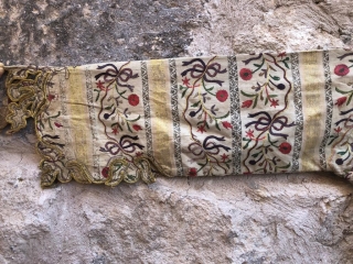 19th century silk embroidered Ottoman dress                           