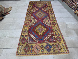 Antique Anatolian Cappadocia Rug
Size:270*100 cm
Old Repairs are available.
Please contact salaberina@gmail.com 
                      