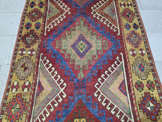 Antique Anatolian Cappadocia Rug
Size:270*100 cm
Old Repairs are available.
Please contact salaberina@gmail.com 
                      