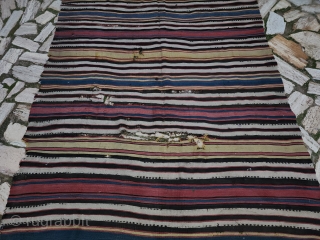 Antique manastır striped kilim
Size =215*178 cm                           