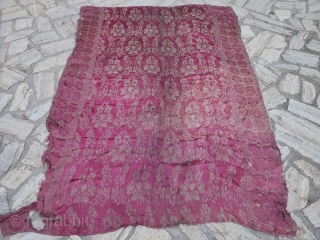 Antique turkish ottoman silk textile fragment
Size:183x130 cm
salaberina@gmail.com
                          