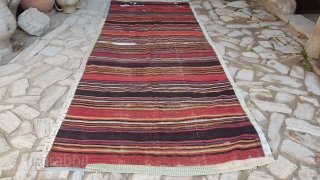 Central Anatolian Karapınar striped kilim
Size=330x136 cm
                           