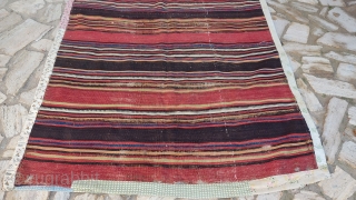 Central Anatolian Karapınar striped kilim
Size=330x136 cm
                           