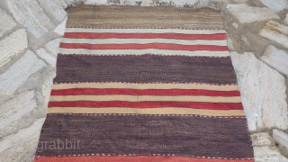 Antique Anatolian Cappadocia striped kilim
Size=120x70 cm                           