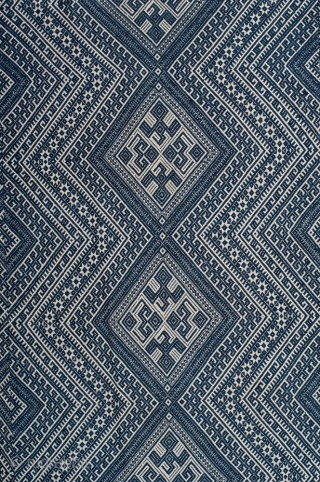 Dong minority textile from Guizhou province, Southwestern China. Indigo cotton supplementary weft weaving on cotton foundation. Woven in 3 panels and joined together. 116cm x 186cm. First half of the 20th century.

The  ...