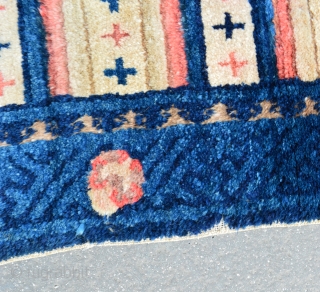 Chinese prayer rug - nice soft wool - 19th century - size 55x102cm                    