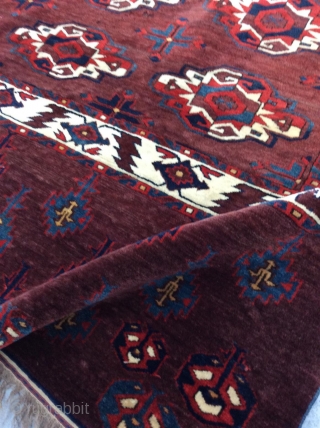 Yomut Turkmen Main Carpet,
Coming up at Chrisitie's London, 26 October 2017 
One of only several known published examples of a Yomut carpet woven with a Chuval gul, it is wonderfully rare in  ...