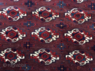 Yomut Turkmen Main Carpet,
Coming up at Chrisitie's London, 26 October 2017 
One of only several known published examples of a Yomut carpet woven with a Chuval gul, it is wonderfully rare in  ...