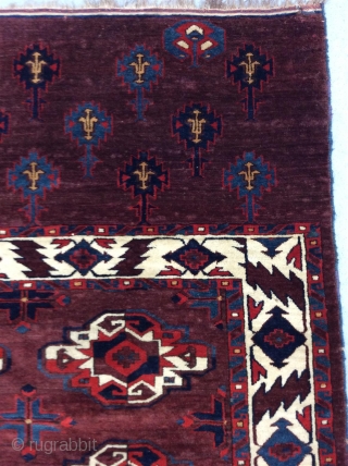 Yomut Turkmen Main Carpet,
Coming up at Chrisitie's London, 26 October 2017 
One of only several known published examples of a Yomut carpet woven with a Chuval gul, it is wonderfully rare in  ...