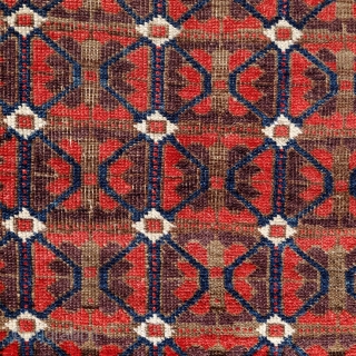 Antique Baluch, Mina Kani, 185x98cm, symmetrical knot.                          