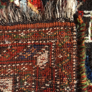 Antique, joyful Luri, silky, shiny wool, fabulous saturated clear, luminous colours.
A spot of wear in the middle, as to be seen in the picture. Otherwise good pile 
Please contact christinawiese.ceramics@gmail.com   
