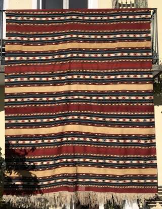 Huge, antique kilim, Shahsavan, 285x230cm, fine and tight weave, deeply saturated colours, mint condition.
Please contact christinawiese.ceramics@gmail.com                 