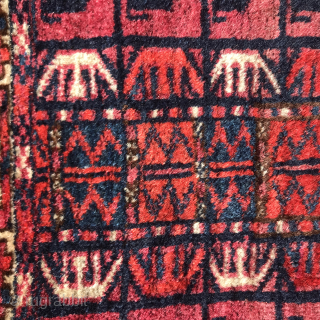 Antique Tekke Engsi rug, 140x114cm, saturated colours, silky, shiny wool.
Gently washed.                      