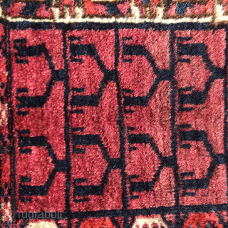 Antique Tekke Engsi rug, 140x114cm, saturated colours, silky, shiny wool.
Gently washed.                      