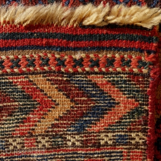  Kurdish Sinjabi bag face, 107x76cm, end of 19th, saturated, beautiful colours, gently hand washed.                  