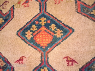 Pretty Village Hamadan Runner. Couple of early synthetic colours, lively. 104in x 42in, 264cm x 107cm.                 