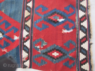 Caucasian kilim fragment, finest immaginable weave,,intense colour ,  175-186 cm .It makes perfectly respectable 19th c kilims look boring.             